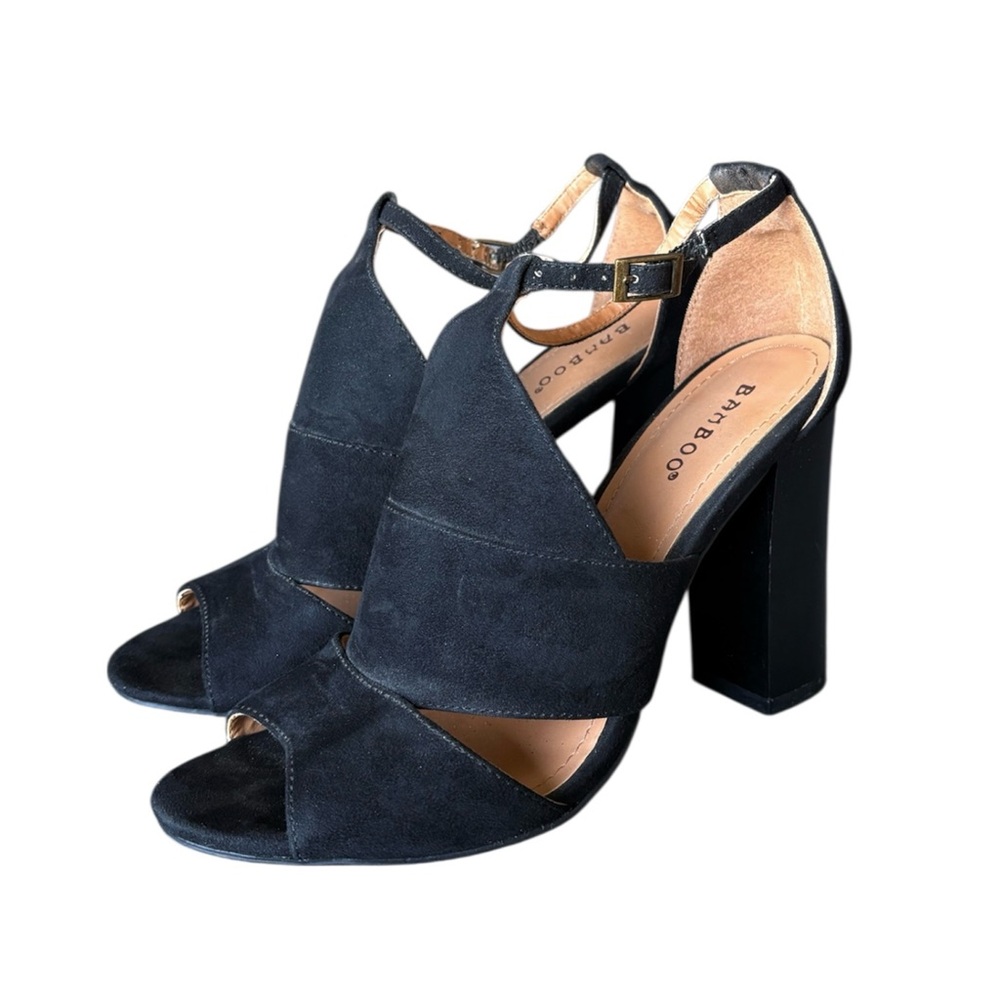 BAMBOO Black Heeled Sandals